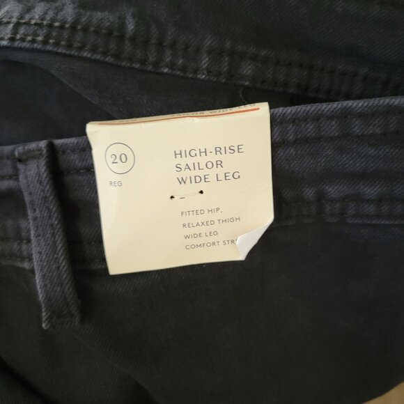 Universal Thread High-Rise Sailor Wide Leg Pants Size 20 Reg Black Denim - Picture 6 of 6